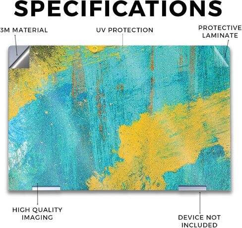 Glossy Glitter Laptop Skin Compatible with HP Envy x360 14" (2023) - Acrylic Blue - Premium 3M Vinyl Protective Wrap Decal Cover - Easy to Apply | Crafted in The USA by MightySkins in Kuwait