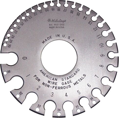 Mitutoyo 950-202, American Standard Wire Gage for 0-36 Gage Non-Ferrous Wire in Saudi Arabia