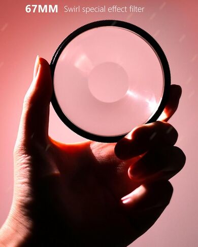 Camera Vortex Effect Filter, 67MM Prism Film Special Effects Glass Lens Photography Accessories for DSLR Cinematice Video and Photo, Filter Pouch Included in Saudi Arabia