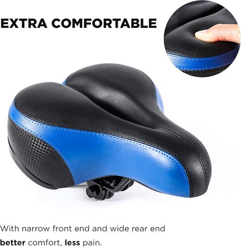 مقعد دراجة EBIKELING مزدوج ممتص للصدمات، ناعم ومريح، وسادة مقعد دراجة مبطنة للرجال والنساء - سرج دراجة مناسب عالميًا من إسفنج الذاكرة لممارسة الدراجات الجبلية في الهواء الطلق in Saudi Arabia