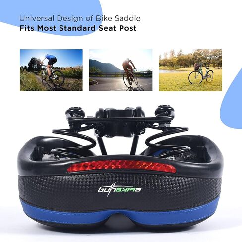 مقعد دراجة EBIKELING مزدوج ممتص للصدمات، ناعم ومريح، وسادة مقعد دراجة مبطنة للرجال والنساء - سرج دراجة مناسب عالميًا من إسفنج الذاكرة لممارسة الدراجات الجبلية في الهواء الطلق in Saudi Arabia