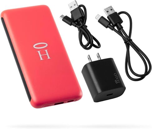 شاحن الهاتف الخليوي المحمول بجيب الطاقة من HALO RapidPack، USB-C، USB-A لهواتف iPhone وSamsung Galaxy والمزيد، أسود/10K مللي أمبير في الساعة in Saudi Arabia