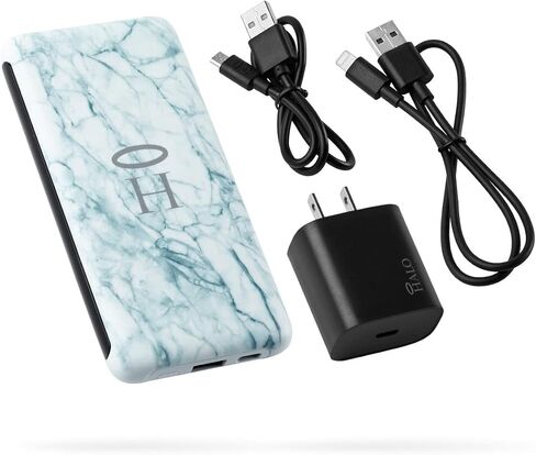 شاحن الهاتف الخليوي المحمول بجيب الطاقة من HALO RapidPack، USB-C، USB-A لهواتف iPhone وSamsung Galaxy والمزيد، أسود/10K مللي أمبير في الساعة in Saudi Arabia