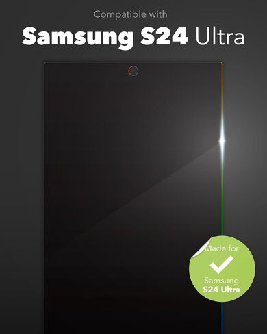 واقي شاشة ZAGG InvisibleShield Fusion Privacy مضاد للتوهج لهاتف Samsung Galaxy S24 Ultra - بوليمر هجين، فلتر خصوصية في اتجاهين، لمسة نهائية غير لامعة، مقاوم للخدش، صديق للبيئة in Kuwait