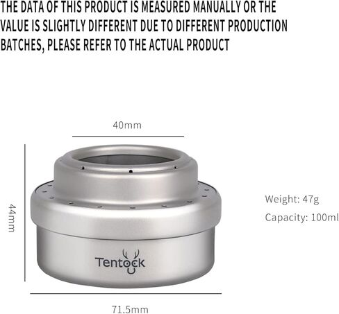 Tentock Titanium Alcohol Stove Backpacking Portable Cooking Stove Camping Alcohol Heater Mini Pocket Stove Ultralight Cooker Burner Outdoor with Stand for Picnic Hiking Garden Trekking in Kuwait