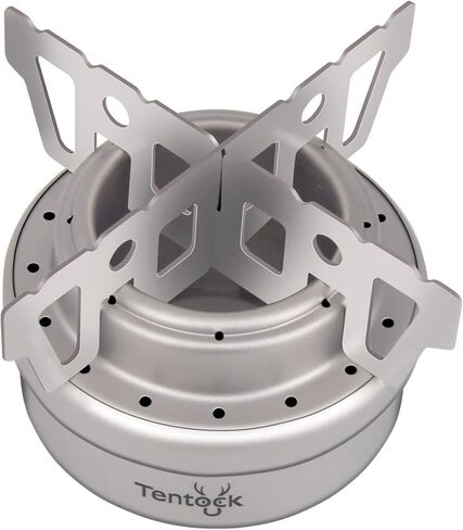 Tentock Titanium Alcohol Stove Backpacking Portable Cooking Stove Camping Alcohol Heater Mini Pocket Stove Ultralight Cooker Burner Outdoor with Stand for Picnic Hiking Garden Trekking in Kuwait