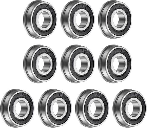 uxcell F6001-2RS Flanged Ball Bearing, 10pcs 12x28x8mm Chrome Steel Double Sealed ABEC1 Flange Bearings in Saudi Arabia