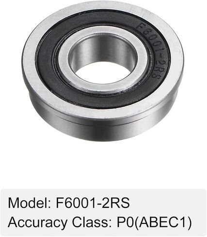 uxcell F6001-2RS Flanged Ball Bearing, 10pcs 12x28x8mm Chrome Steel Double Sealed ABEC1 Flange Bearings in Saudi Arabia