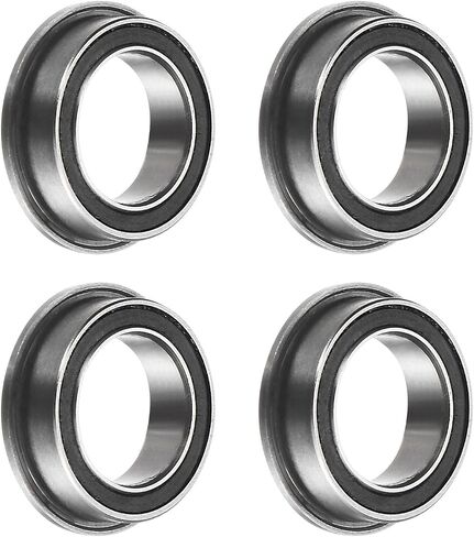 uxcell F6001-2RS Flanged Ball Bearing, 10pcs 12x28x8mm Chrome Steel Double Sealed ABEC1 Flange Bearings in Saudi Arabia