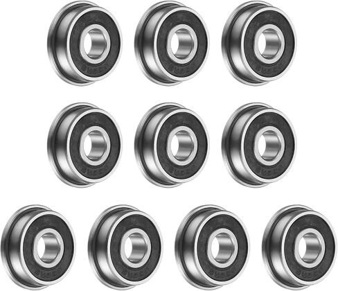 uxcell F6001-2RS Flanged Ball Bearing, 10pcs 12x28x8mm Chrome Steel Double Sealed ABEC1 Flange Bearings in Saudi Arabia