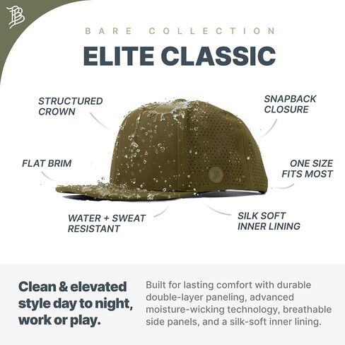 Branded Bills Bare Elite Hat, Performance Paneling, Adjustable Snapback, Silk-Soft Front Lining, Water-Repellent Shell in Saudi Arabia