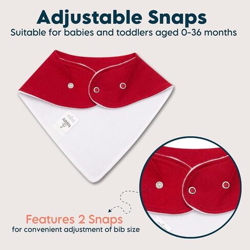 8-Pack Organic Cotton Bandana Bibs for Baby Girls and Boys | Great for Newborns and Infants in Saudi Arabia