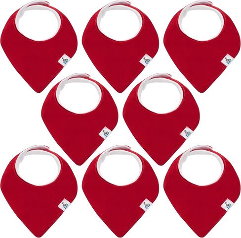 8-Pack Organic Cotton Bandana Bibs for Baby Girls and Boys | Great for Newborns and Infants in Saudi Arabia