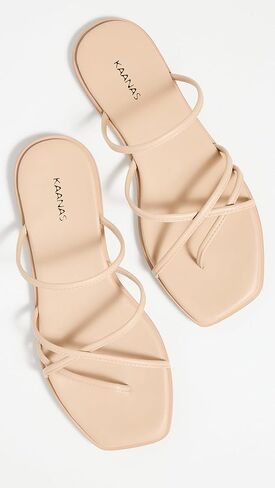 شبشب نسائي من KAANAS ذو مقدمة مربعة بأشرطة in Kuwait