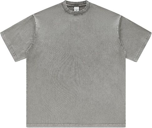 Mens T Shirts Oversized Short Sleeve Crewneck Casual Summer Tops Loose Fit Plain Vintage Basic Tee in Saudi Arabia