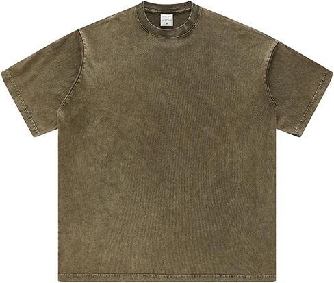 Mens T Shirts Oversized Short Sleeve Crewneck Casual Summer Tops Loose Fit Plain Vintage Basic Tee in Saudi Arabia