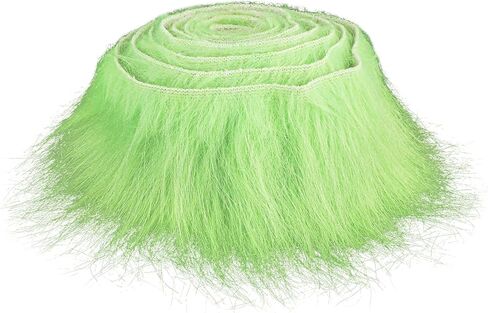 Faux Fur Fabric Precut Strips 2x60 inch Shaggy Plush Pre Cut Rolls Soft Fluffy Fuzzy Fur for DIY Craft Supply, Cosplay Costumes, Decoration, Gnome Beard Santa Hair (White) in Saudi Arabia