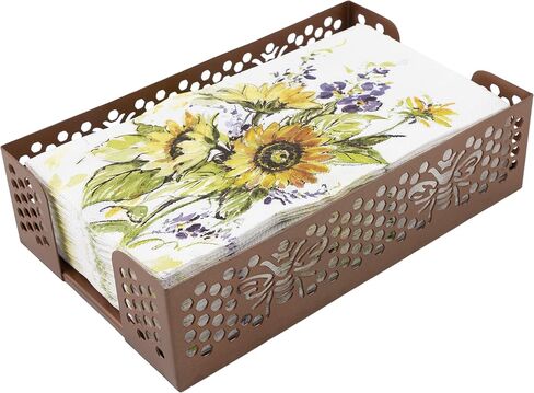 Boston International Metal Napkin Holder Caddy, Guest Towel Size, Silver with Weight in Saudi Arabia