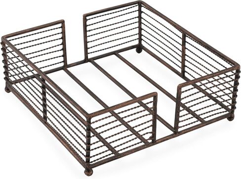 Boston International Metal Napkin Holder Caddy, Guest Towel Size, Silver with Weight in Saudi Arabia