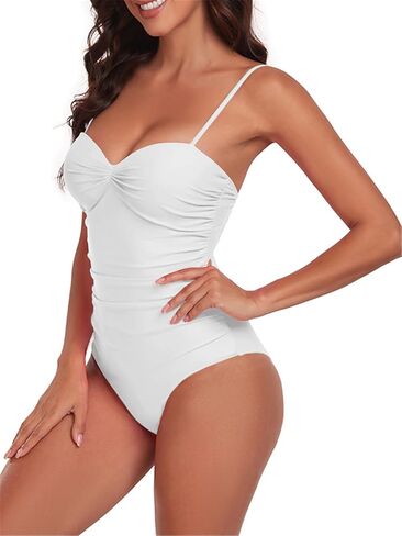 قطعة واحدة ملابس السباحة للنساء التحكم في البطن رفع 1 قطعة لباس سباحة Ruched ملابس السباحة الأشرطة قابل للتعديل Monokini in Kuwait