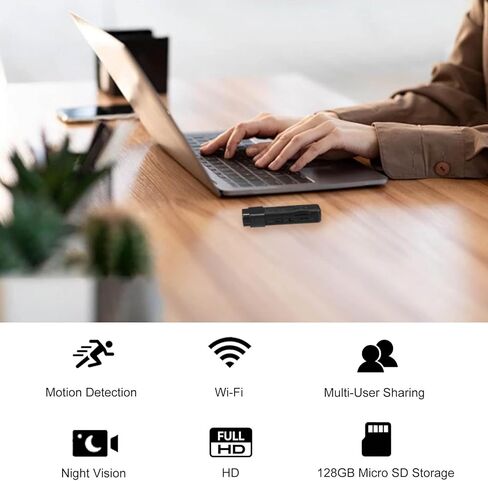 كاميرا خفية صغيرة | كاميرا تجسس عالية الدقة | الوصول إلى شبكة Wi-Fi عن بعد | كشف الحركة | رؤية ليلية | كاميرا منزلية سرية | فكرة لمراقبة أمن الطفل والمربية والمكتب المنزلي in Kuwait