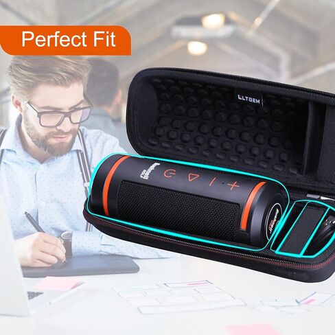 حافظة LTGEM EVA صلبة لمكبر صوت Bushnell Golf Wingman GPS - حقيبة واقية للتخزين (أسود) in Kuwait