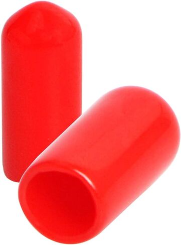 50 قطعة ID6mm(1/4") أغطية طرفية مطاطية حمراء من البولي فينيل كلوريد، أغطية نهاية مرنة من الفينيل، أغطية نهاية الأنابيب المستديرة، أغطية أمان لحماية خيط الترباس in Saudi Arabia