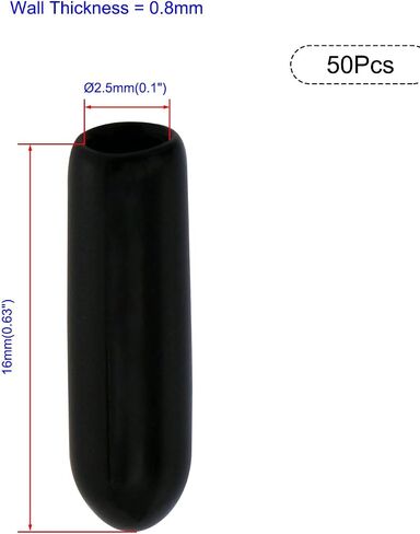 50 قطعة ID6mm(1/4") أغطية طرفية مطاطية حمراء من البولي فينيل كلوريد، أغطية نهاية مرنة من الفينيل، أغطية نهاية الأنابيب المستديرة، أغطية أمان لحماية خيط الترباس in Saudi Arabia