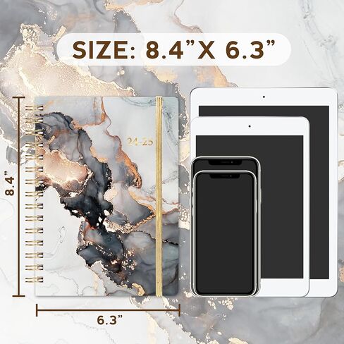 مخطط 2024-2025 - يوليو 2024 - يونيو 2025، مخطط أكاديمي 2024-2025، مخطط 2024-2025 أسبوعيًا وشهريًا، 6.3 بوصة × 8.4 بوصة، علامات التبويب، غلاف فني، جيب خلفي in Kuwait