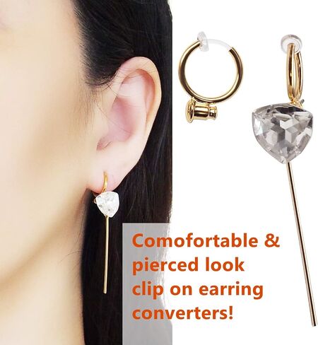 محولات حلق المرأة غير المرئية مشبك راتنج مريح على أقراط الطوق in Kuwait