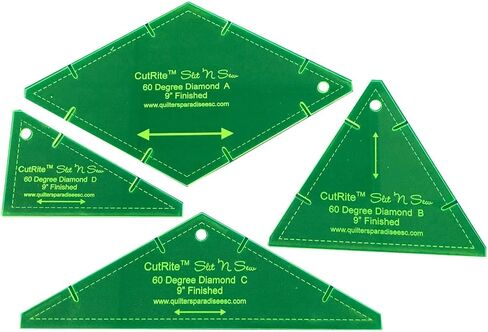 مجموعة قوالب ماسية بلمسة نهائية 60 درجة من CutRite Sit'N Sew مقاس 22.86 سم in Kuwait