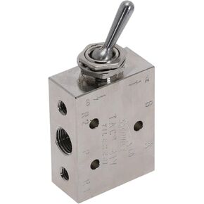 صمام ميكانيكي TAC2-41V النغمة الفضية 1/8 "BSPT AIR PNEUMATIC 2 الموضع 5 طريقة تبديل إيقاف تشغيل المفتاح HL2501-V in Kuwait