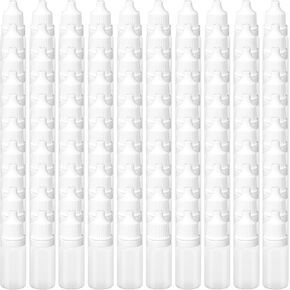 100 pcs blastic dropper bottles droper sperper eysper with caps و slut for oil eye eys storage (30 مل) in Kuwait