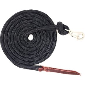 Premium 1/2 "Samson EQ Yacht Braid Rope with Nickel Trigger Bull Snap. خيار لمدة 12 قدمًا و 14 قدمًا و 16 قدمًا (Beige ، 12 قدمًا) in Kuwait