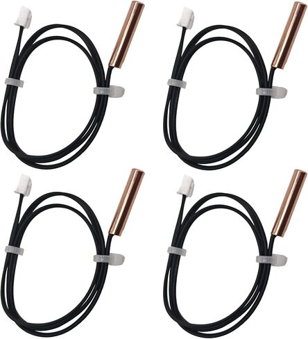 4 PCS 10K NTC Probe 15.7inch ، مستشعر درجة حرارة مكيف الهواء ، مستشعر درجة الحرارة الحساسة للنحاس لمكيف الهواء. in Kuwait