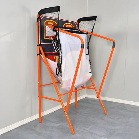 Folding Double Electronic Basketball Shooting Machine Rack – Portable Scoring System for Home, Perfect for Sports Enthusiasts and Training Sessions in Saudi Arabia