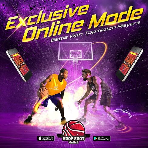 Basketball Arcade Games - Electronic Basketball Games (Online Challenge & Battl, Shoot Hoops) Dual Shot/Purple (EIS021332024) in Saudi Arabia