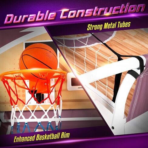 Basketball Arcade Games - Electronic Basketball Games (Online Challenge & Battl, Shoot Hoops) Dual Shot/Purple (EIS021332024) in Saudi Arabia