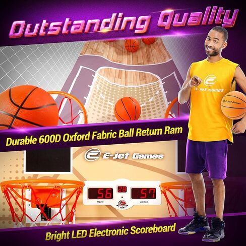 Basketball Arcade Games - Electronic Basketball Games (Online Challenge & Battl, Shoot Hoops) Dual Shot/Purple (EIS021332024) in Saudi Arabia