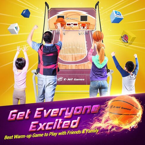 Basketball Arcade Games - Electronic Basketball Games (Online Challenge & Battl, Shoot Hoops) Dual Shot/Purple (EIS021332024) in Saudi Arabia
