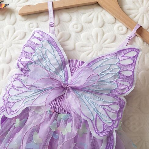 Nileafes Toddler Girl Fairy Butterfly Tulle Dress Sequins Birthday Princess Casual Holiday Dresses in Saudi Arabia