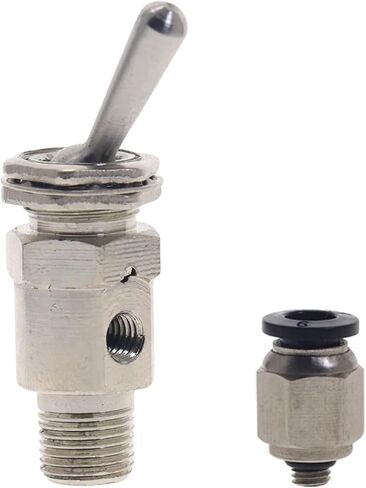 TAC-3V الهواء الهوائي الصمام الميكانيكي صمام العادم 2 الموضع 2 الطريق تشغيل/OFF M5 التبديل صمامات التبديل مع fiitting (مع تركيب 6 مم) in Kuwait