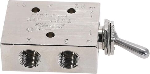 صمام ميكانيكي TAC2-41V النغمة الفضية 1/8 "BSPT AIR PNEUMATIC 2 الموضع 5 طريقة تبديل إيقاف تشغيل المفتاح HL2501-V in Saudi Arabia