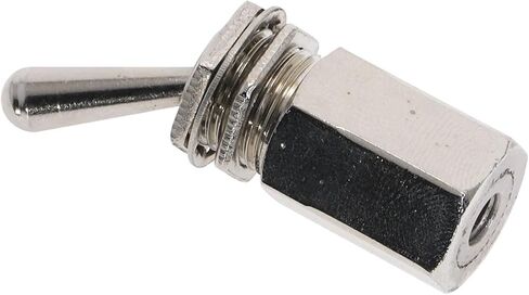 Air Pneumatic Mechanical Valve TV-3S Exhaust Valve 2 Position 2 Way ON/Off M5 Thread Toggles Switch with Fiittings(with 6mm Fitting) in Saudi Arabia