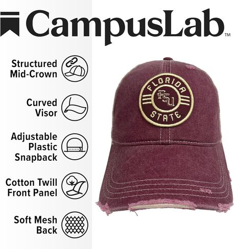 Official Collegiate Vintage Trucker Hat Adjustable Snapback - Emblem Collection in Saudi Arabia