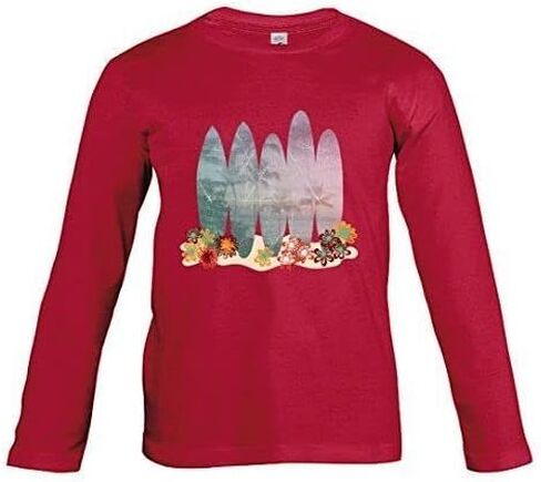 قميص Surf Junior Red Long Sleeve - 10 سنوات - أحمر - 10 سنوات in Saudi Arabia