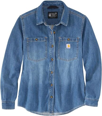 قميص Carhartt النسائي المريح ذو الوزن المتوسط ​​من الدنيم in Saudi Arabia