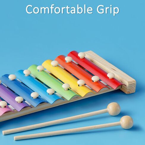 2Pcs Wood Xylophone Mallets, 7.5 Inch Percussion Sticks for Xylophone Glockenspiel Bell Chime Woodblock Drum in Saudi Arabia