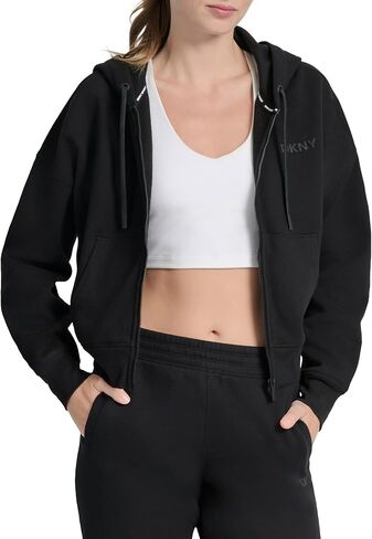 DKNY Women's Cillecone Logo Logo Hoodie sweatshirt in Saudi Arabia