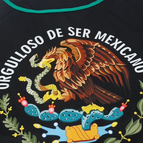 Men's Mexico Baseball Jersey with Mexican Flag Button Down Short Sleeve Jersey Stitched in Saudi Arabia
